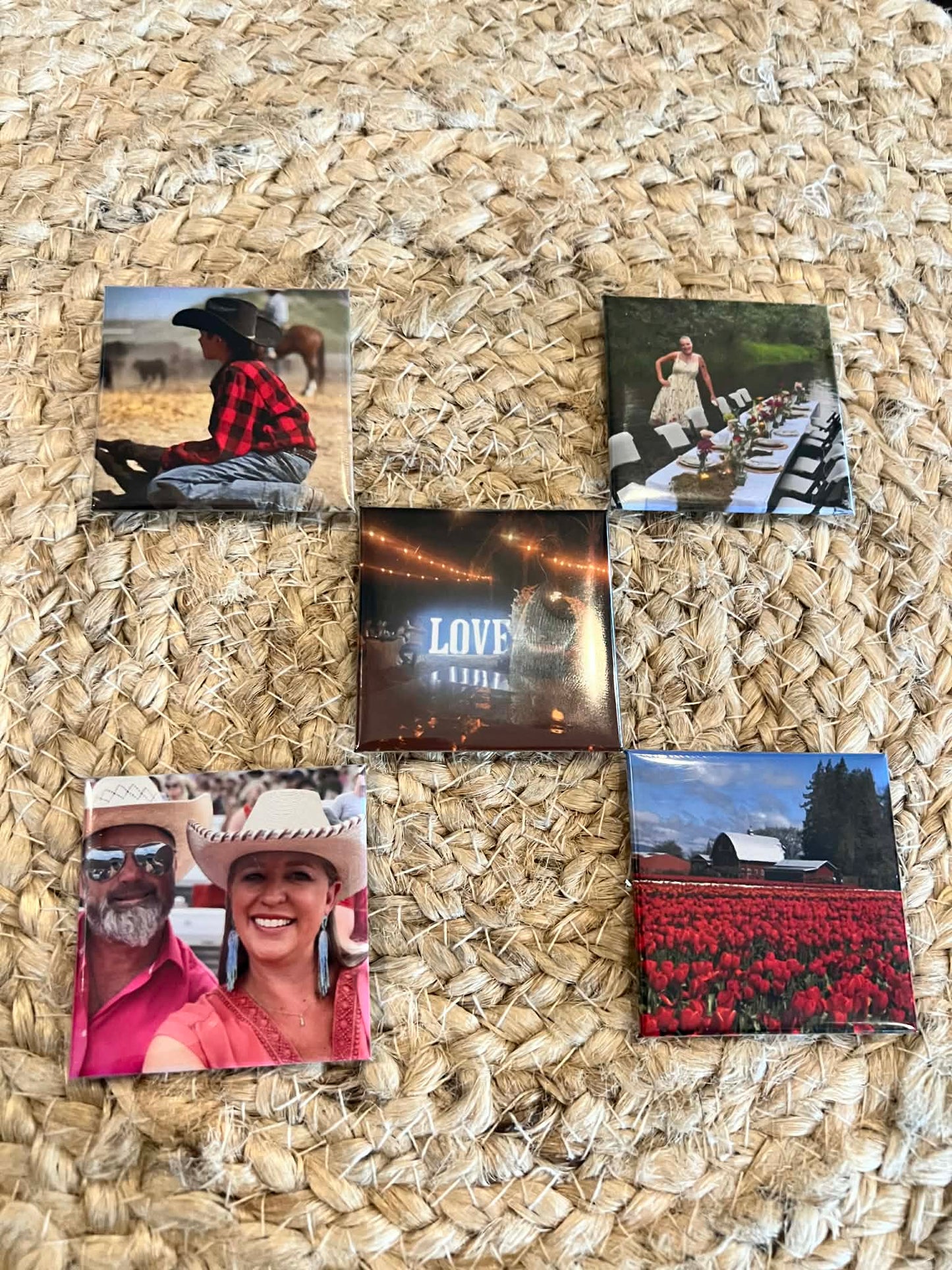 2.5"x 2.5" Photo Magnet set of 5
