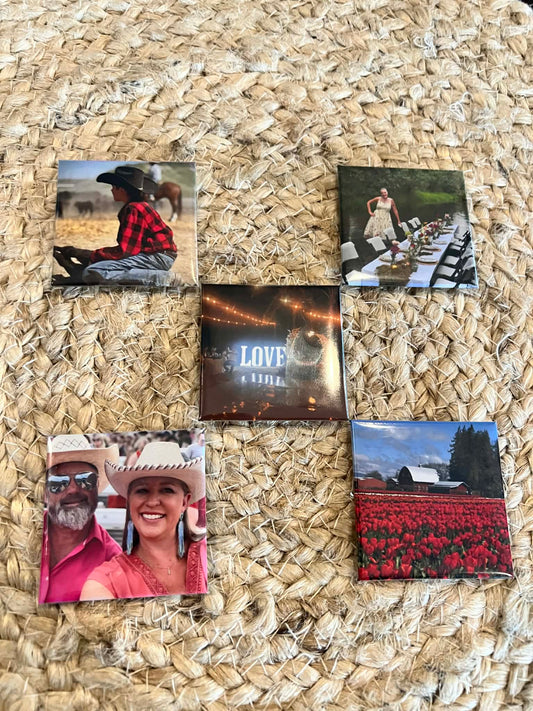 2.5"x 2.5" Photo Magnet set of 5