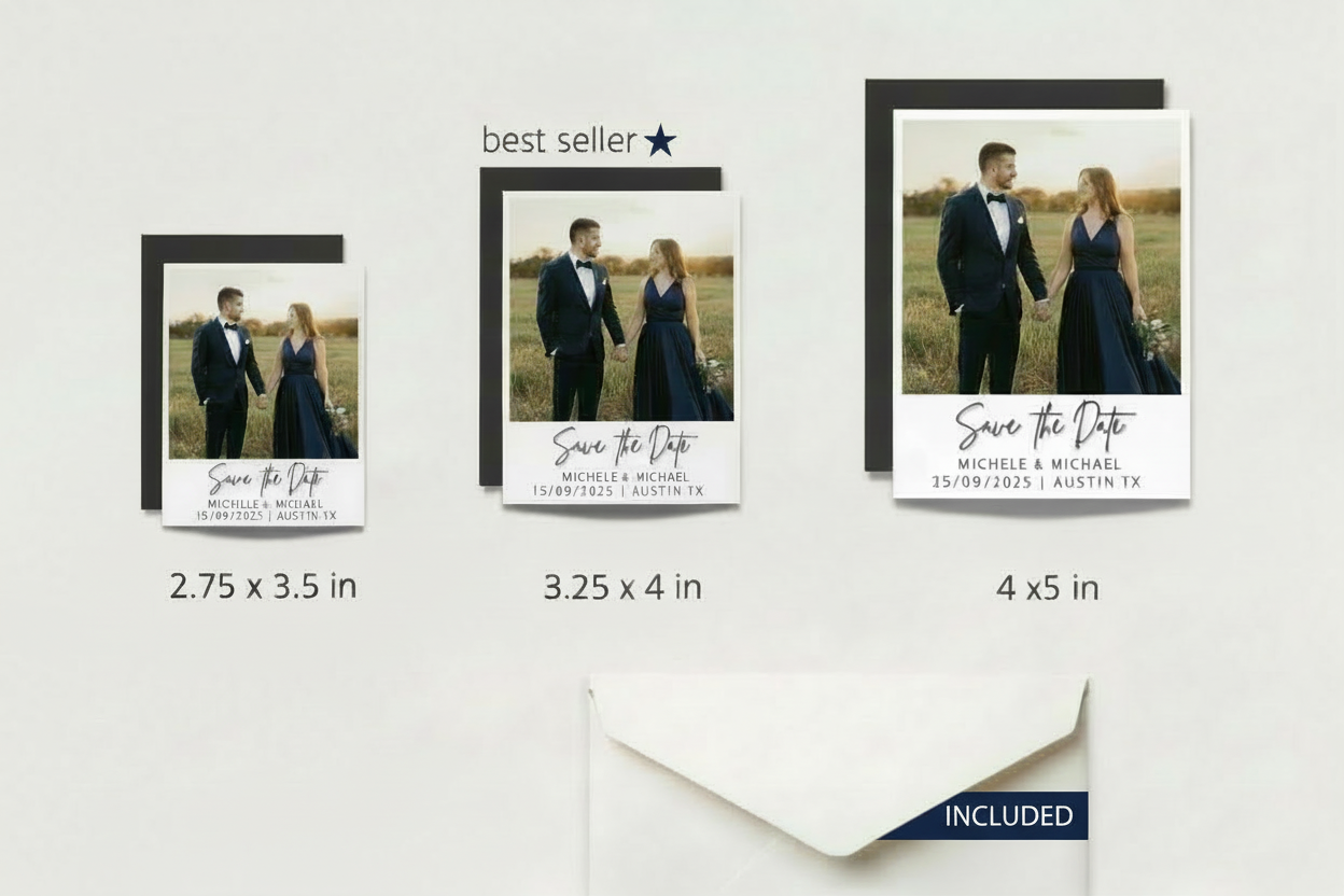 Save the Date Wedding Photo Magnets
