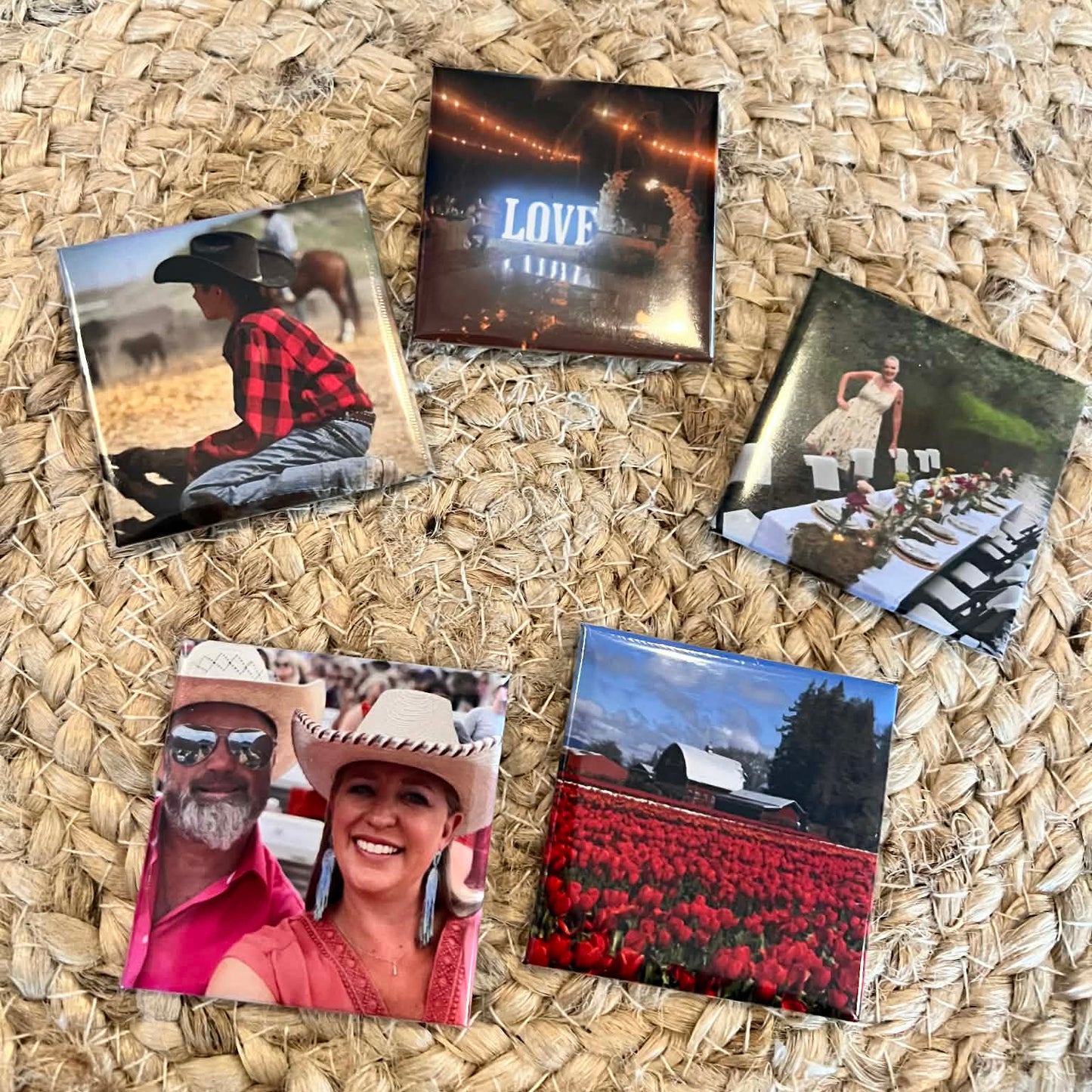 2"x 2" Photo Magnet set of 5